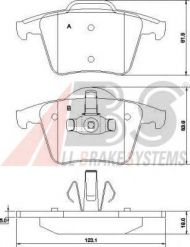 Комплект тормозных колодок A.B.S. 37343
