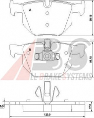 Комплект тормозных колодок A.B.S. 37410 OE