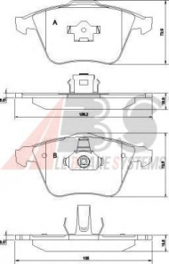 Комплект тормозных колодок A.B.S. 37464 OE