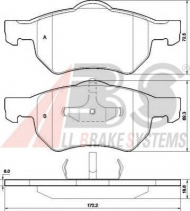 Комплект тормозных колодок A.B.S. 37469 OE