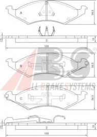 Комплект тормозных колодок A.B.S. 38324