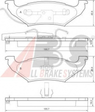Комплект тормозных колодок A.B.S. 38715