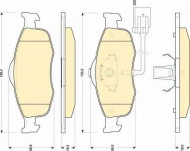 Комплект тормозных колодок GIRLING 6111082