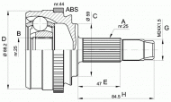 Шарнирный комплект OPEN PARTS CVJ5214.10