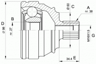 Шарнирный комплект OPEN PARTS CVJ5228.10