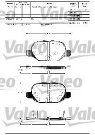 Комплект тормозных колодок VALEO 601327
