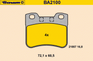 Комплект тормозных колодок BARUM BA2100