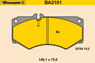 Комплект тормозных колодок BARUM BA2101