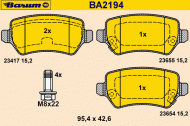 Комплект тормозных колодок BARUM BA2194