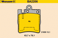 Комплект тормозных колодок BARUM BA2206
