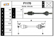 Вал SNRA F1170