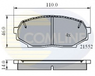 Комплект тормозных колодок COMLINE CBP0754