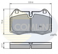 Комплект тормозных колодок COMLINE CBP01097