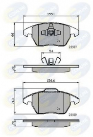 Комплект тормозных колодок COMLINE CBP01224
