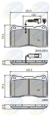 Комплект тормозных колодок COMLINE CBP11022