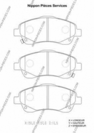 Комплект тормозных колодок NPS T360A20