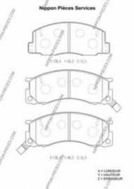 Комплект тормозных колодок NPS T360A59