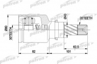 Шарнирный комплект PATRON PCV3032