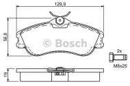 Комплект тормозных колодок BOSCH 0 986 424 583