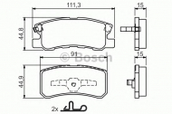 Комплект тормозных колодок BOSCH 0 986 424 717