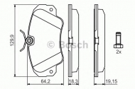 Комплект тормозных колодок BOSCH 0 986 460 939