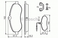 Комплект тормозных колодок BOSCH 0 986 494 163