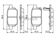 Комплект тормозных колодок BOSCH 0 986 494 255