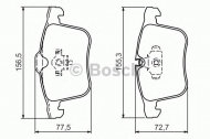 Комплект тормозных колодок BOSCH 0 986 494 280