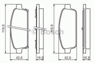 Комплект тормозных колодок BOSCH 0 986 494 435