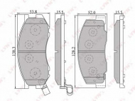 Комплект тормозных колодок LYNXauto BD-7515