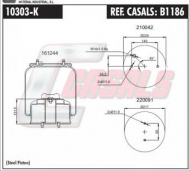 Баллон пневматической рессоры CASALS B1186