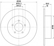 Тормозной диск HELLA PAGID 8DD 355 117-411