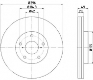 Тормозной диск HELLA PAGID 8DD 355 117-431