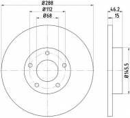 Тормозной диск HELLA PAGID 8DD 355 102-771
