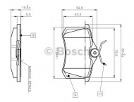 Комплект тормозных колодок BOSCH 0 986 TB2 012