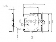 Комплект тормозных колодок BOSCH 0 986 TB2 334