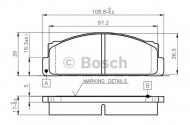 Комплект тормозных колодок BOSCH 0 986 TB2 002
