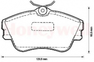 Комплект тормозных колодок BENDIX 571847B