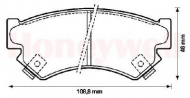 Комплект тормозных колодок BENDIX 572211B