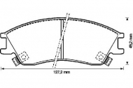 Комплект тормозных колодок BENDIX 572270B