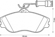 Комплект тормозных колодок BENDIX 571402B