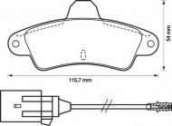 Комплект тормозных колодок BENDIX 571755B