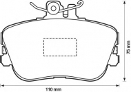 Комплект тормозных колодок BENDIX 571828B