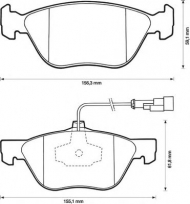 Комплект тормозных колодок BENDIX 571884B