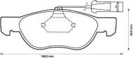 Комплект тормозных колодок BENDIX 571888B