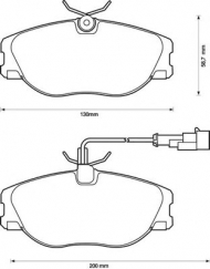 Комплект тормозных колодок BENDIX 571894B