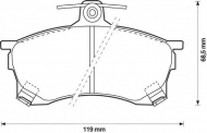 Комплект тормозных колодок BENDIX 571942B