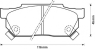 Комплект тормозных колодок BENDIX 572238B