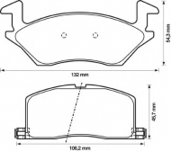 Комплект тормозных колодок BENDIX 572327B