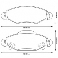Комплект тормозных колодок BENDIX 572510B